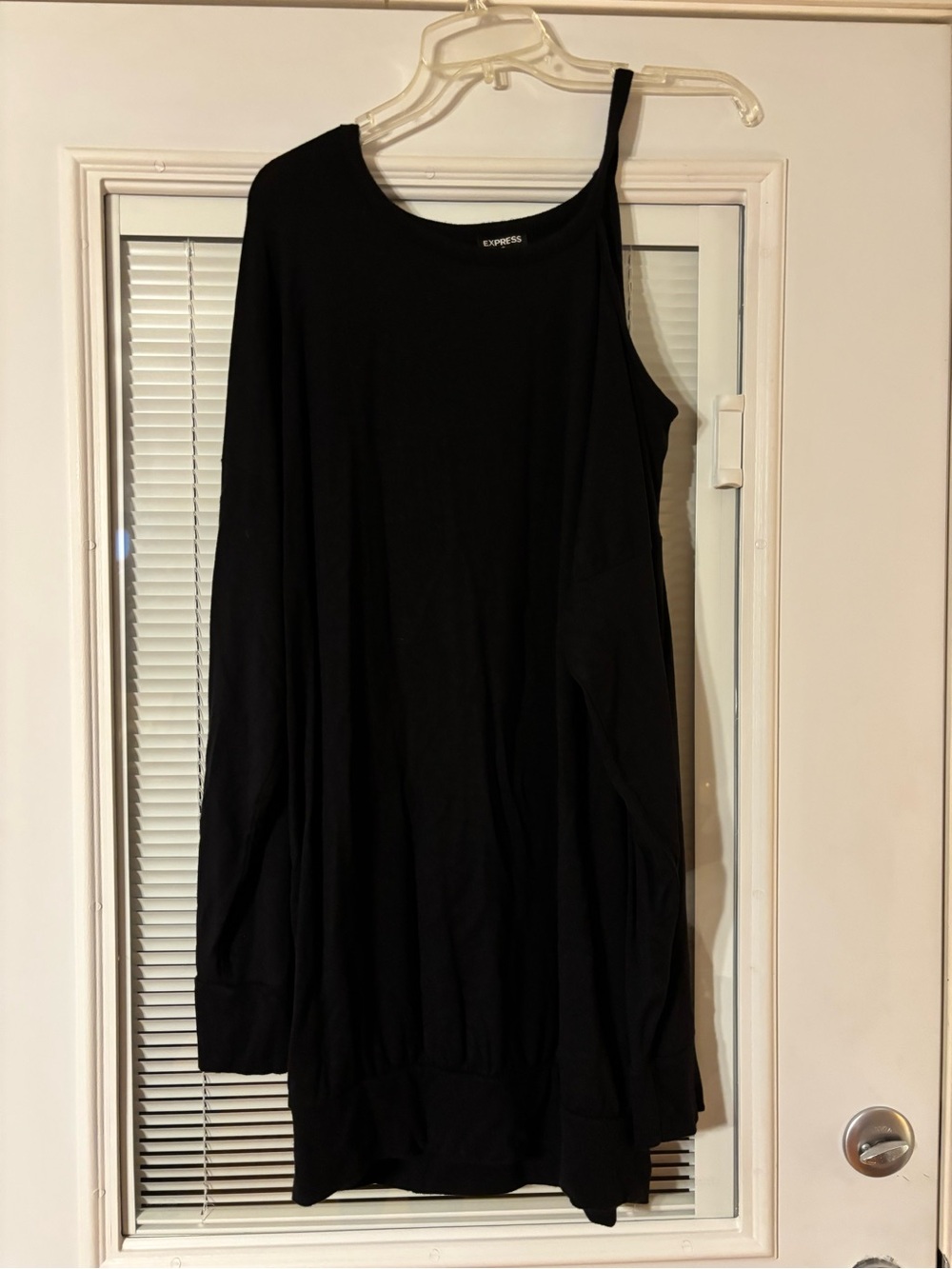 Express Asymmetric One-Shoulder Black Top